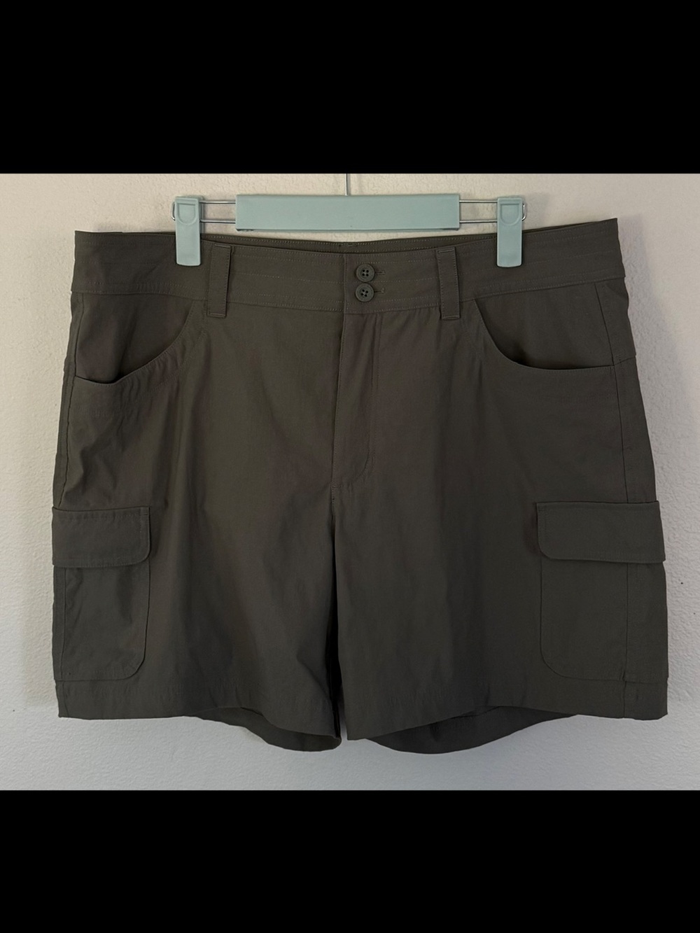 Eddie Bauer Summer Trail Short Womens 14 Cargo 5-1/2” Hiking Outdoors Olive